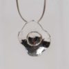 Sterling Silver Shell Effect Pendant on a Snake Chain, part of the Seascape Collection