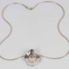Sterling Silver Shell Effect Pendant on a Snake Chain, part of the Seascape Collection - Image 2