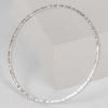 3mm Battered Effect Sterling Silver Rectangular Edge Bangle - Size M/L