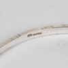 3mm Battered Effect Sterling Silver Rectangular Edge Bangle - Size M/L - Image 2