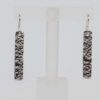 Sterling Silver Battered Strip Earrings - Image 2