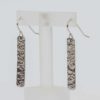 Sterling Silver Battered Strip Earrings