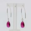 Swarovski Ruby Pear Medium Drop Earrings - Image 2