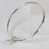 Sterling Silver 4mm Battered Bangle with Heart - Size L - ON SPECIAL OFFER!!