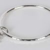 Sterling Silver 4mm Battered Bangle with Heart - Size L - ON SPECIAL OFFER!! - Image 3