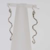 Long Sterling Silver Curvy Earrings - Image 2