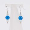 Royal Blue Glass Bead and Sterling Silver Earrings, part of the Ocean Blue Collection