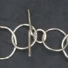 OUT OF STOCK - Sterling Silver Textured Ring Necklace - Image 3