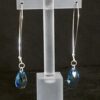 Swarovski Aquamarine Crystal Long Dangly Earrings