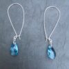 Swarovski Aquamarine Crystal Long Dangly Earrings - Image 2