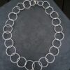 OUT OF STOCK - Sterling Silver Textured Ring Necklace